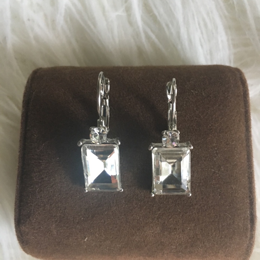 Pierced rhinestone earrings